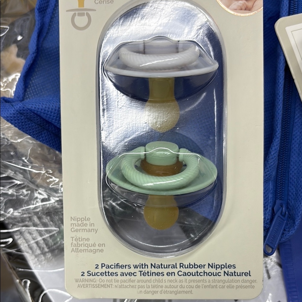 MOTHER Pacifiers with White and Brown Accents